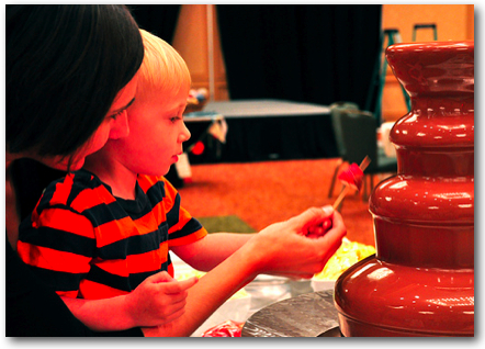 Cam and the Chocolate Fountain